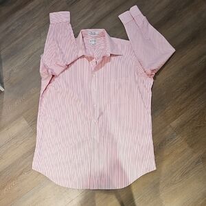 Paul Fredrick Pink Striped Shirt, 16.5 /33